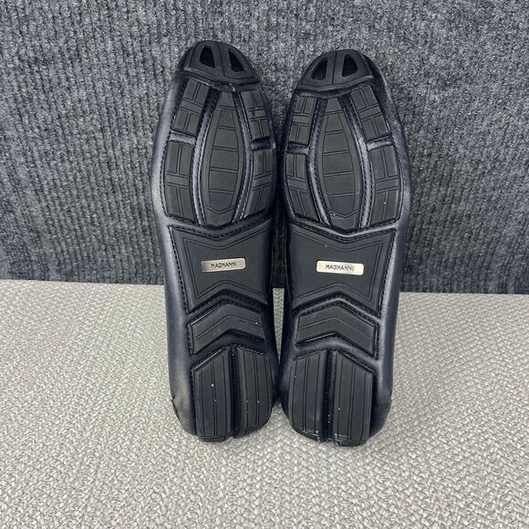 Magnanni Bit Driving Loafers Slip On Dress Shoes Black Leather Mens 9.5 M main image 5